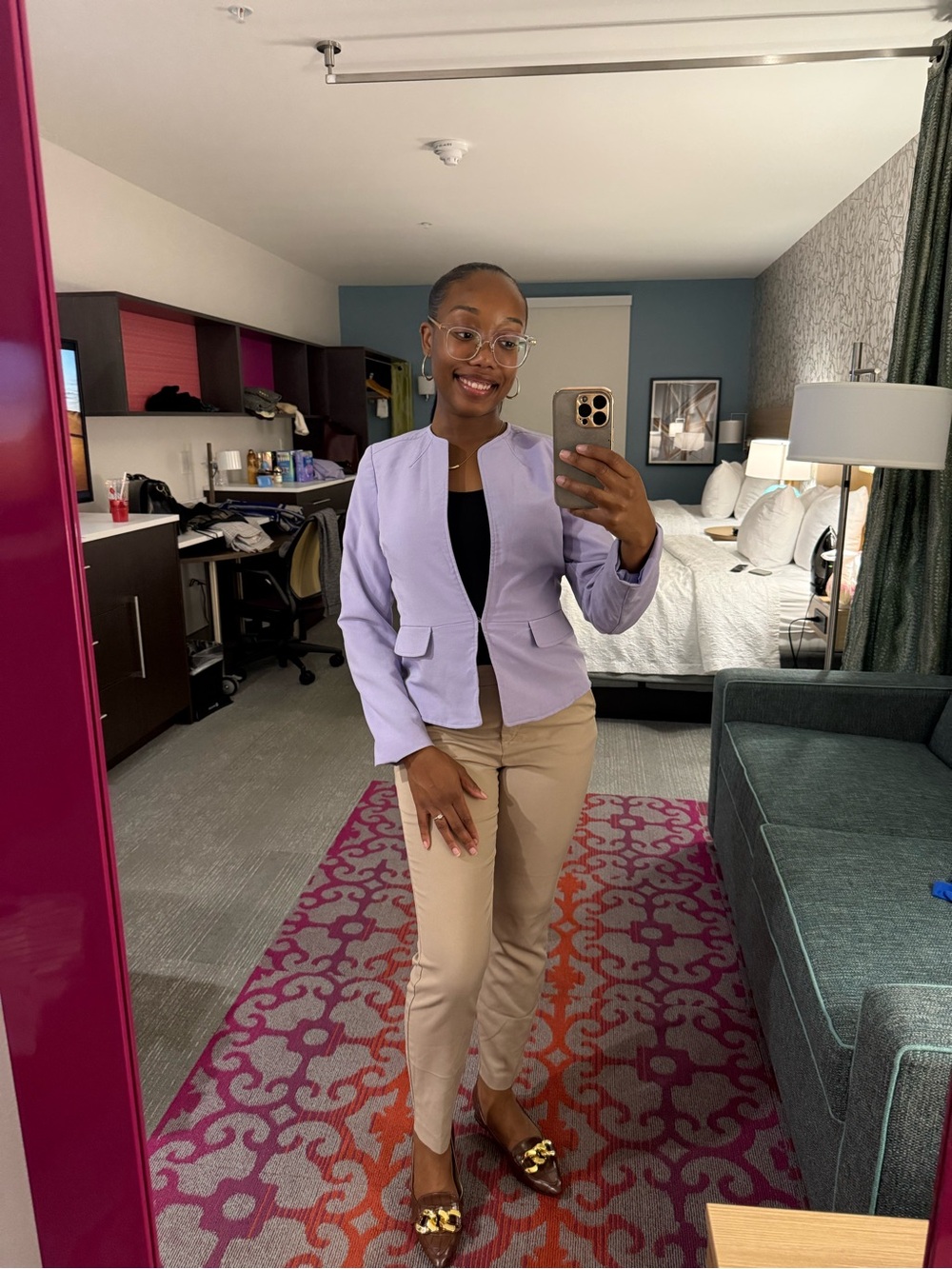 Le Suit Women’s Lilac Tailored Blazer - Classic Professional Jacket
